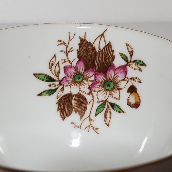 Norcrest Teacup and Saucer Orange Yellow Pink Flowers - Picture 9 of 11